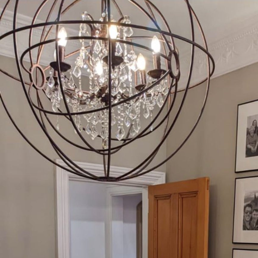 Metal Sphere Chandelier