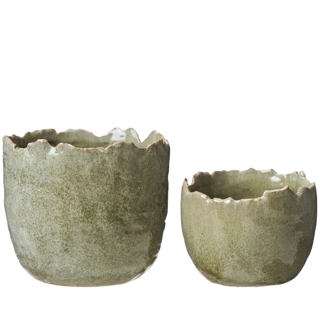Light Green Melange Spring Pots - Two Assorted | Annie Mo's