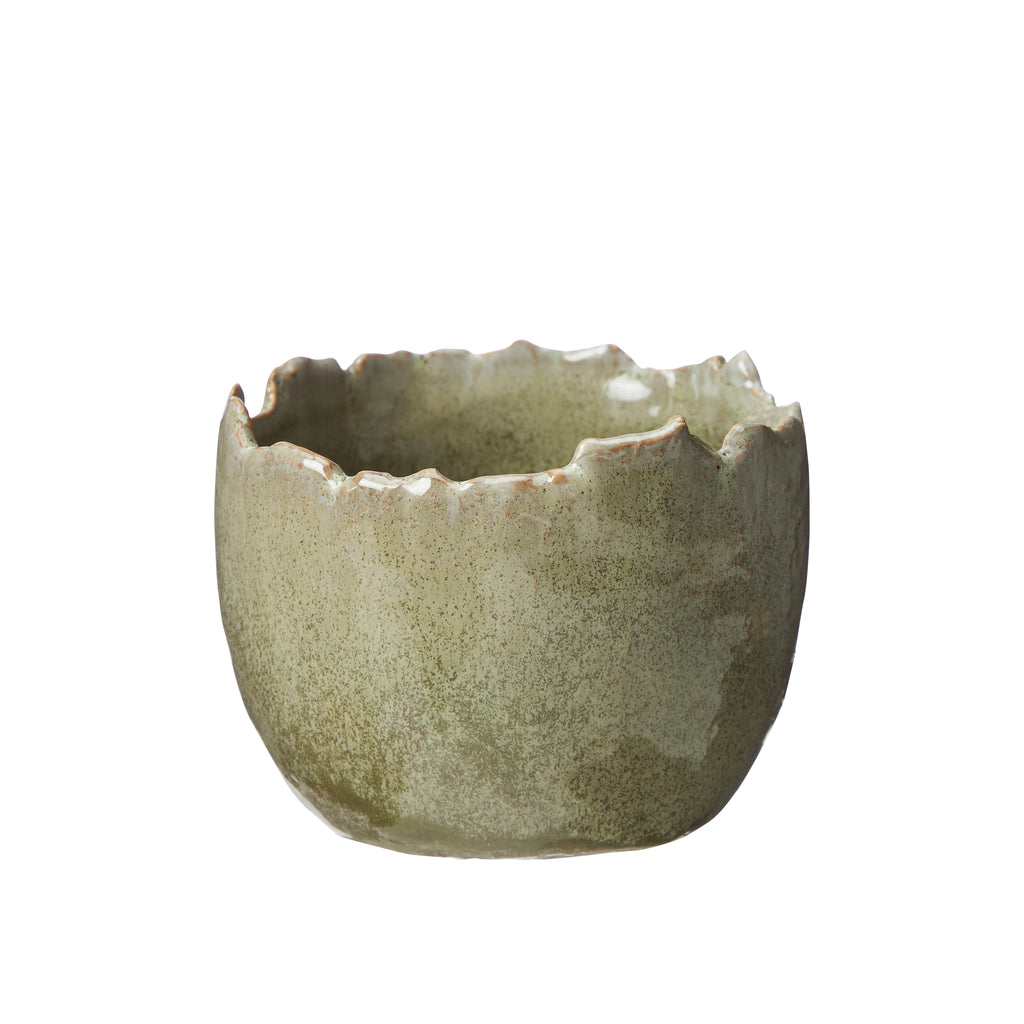 Light Green Melange Spring Pots - Two Assorted