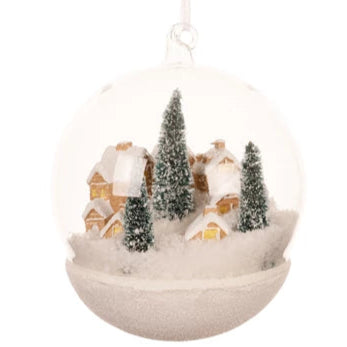 Glass Bauble with Houses Inside 10cm | Annie Mo's