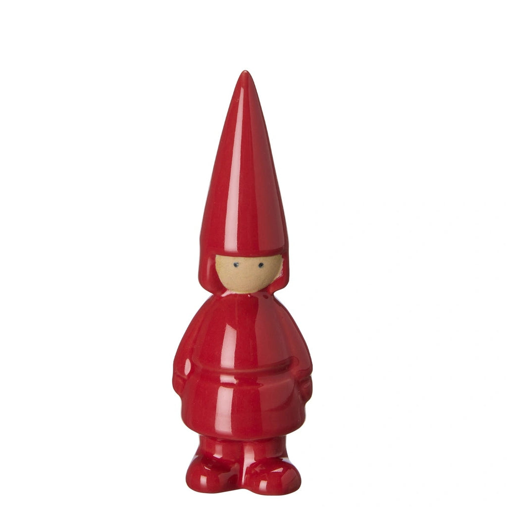 A Pair of Red Clad Stoneware Characters 11cm