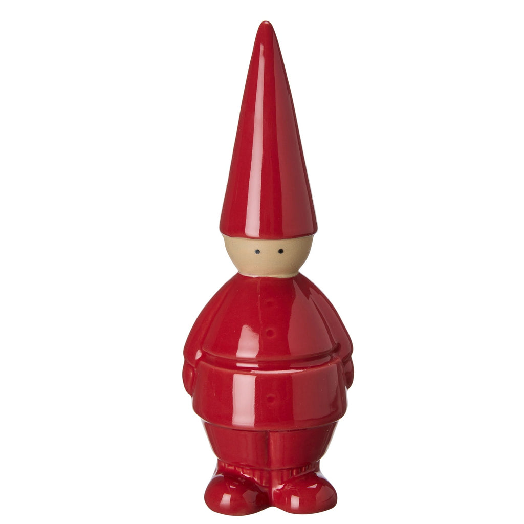 A Pair of Red Clad Stoneware Characters 19cm