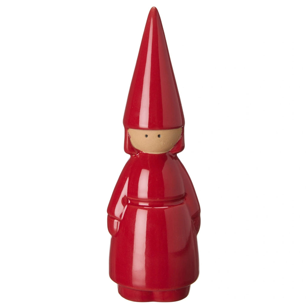 A Pair of Red Clad Stoneware Characters 19cm