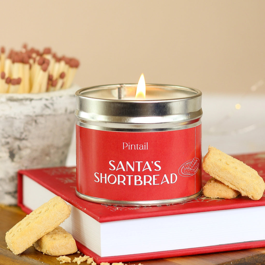 Santa's Shortbread Classic Tin Candle 35hr Burn Time