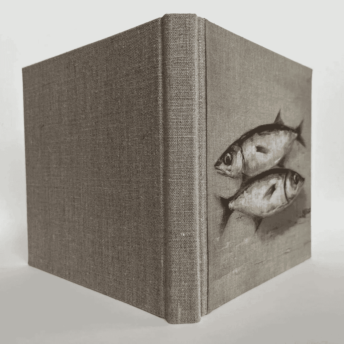 "Two Fish" Handmade Linen Hardcover Notebook | Journal-D