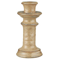 Light Brown Stoneware Candle Holder for Dinner Candles 19cm | Annie Mo