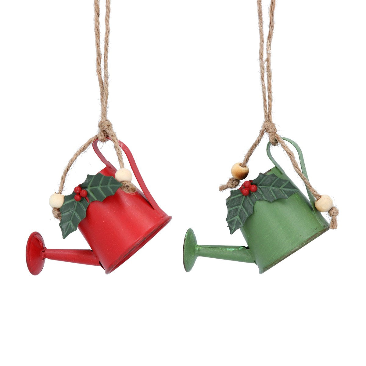 Tin Hanging Watering Can Decorations 7cm - Colour Choice