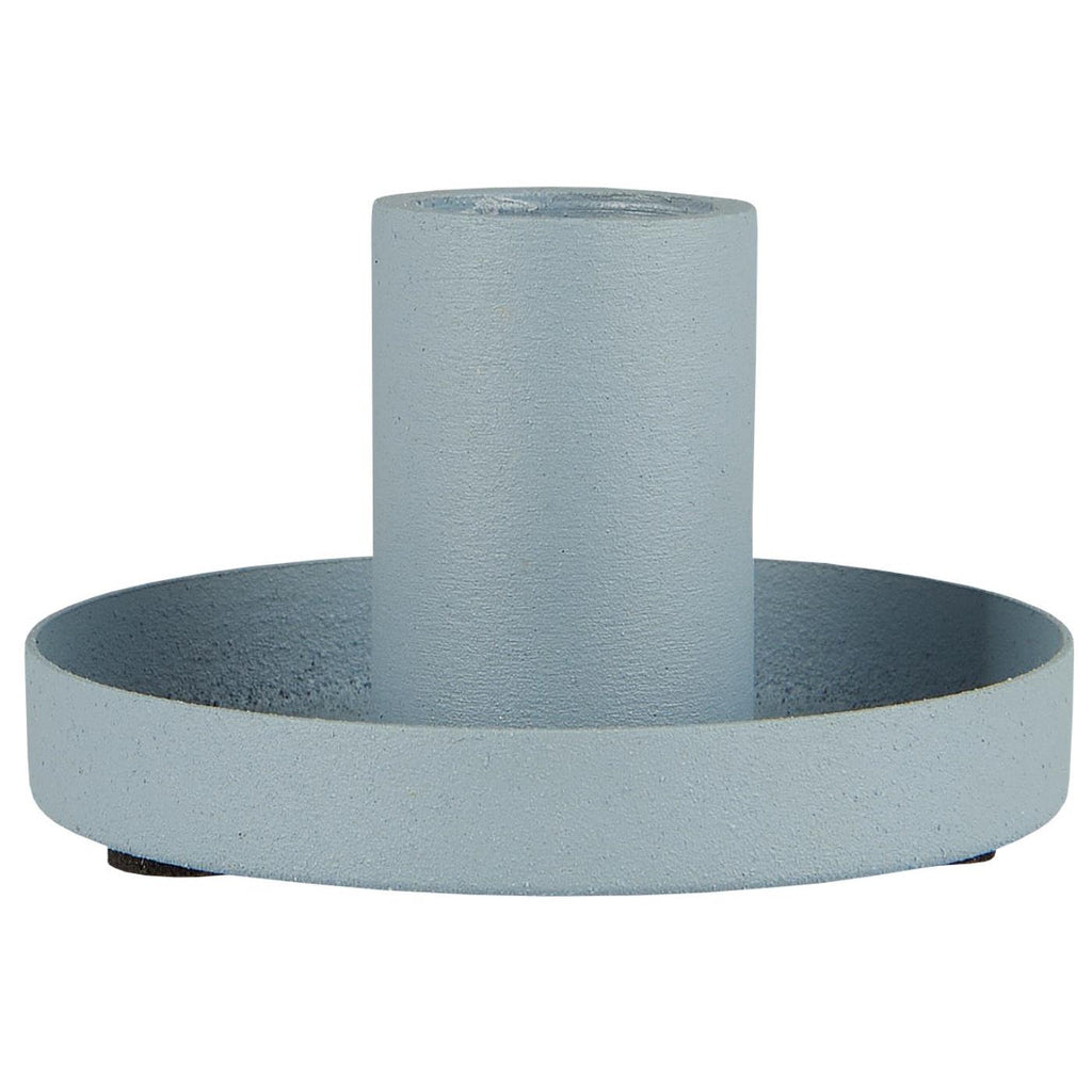 Light Blue Metal Candle Holder for Dinner Candles