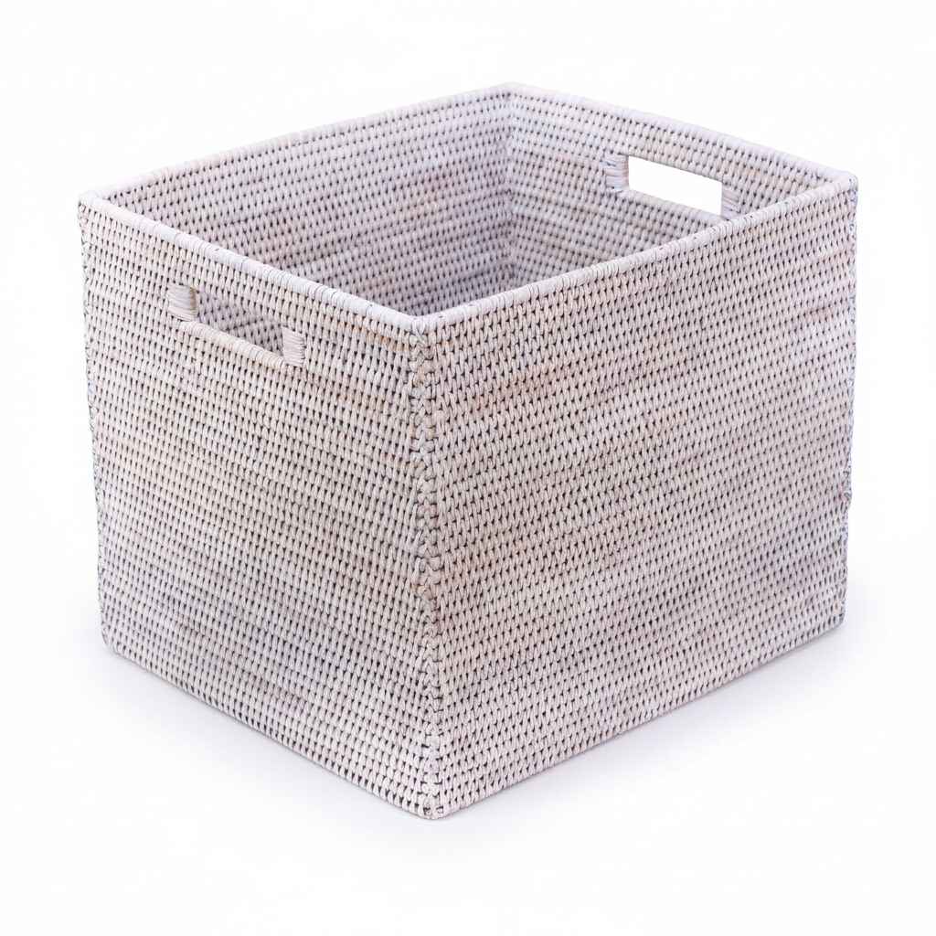 Rattan Cube Storage Box 38cm