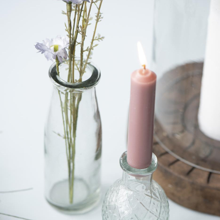 Short Dinner Candles - Coral Almond 11cm