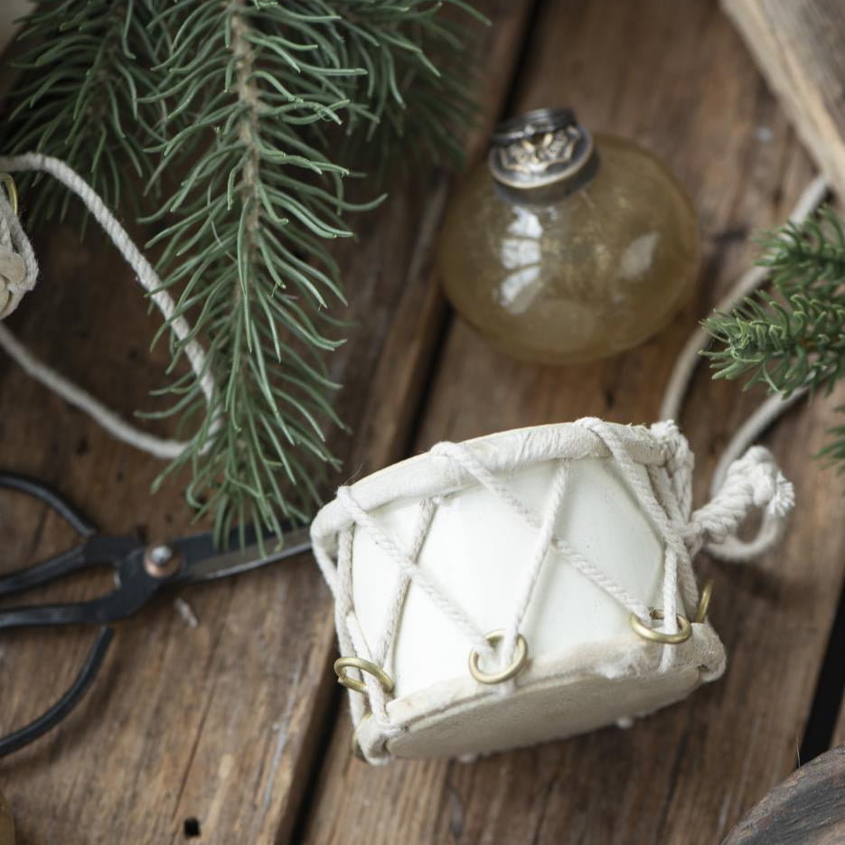 Cream Mini Hanging Drum 5cm