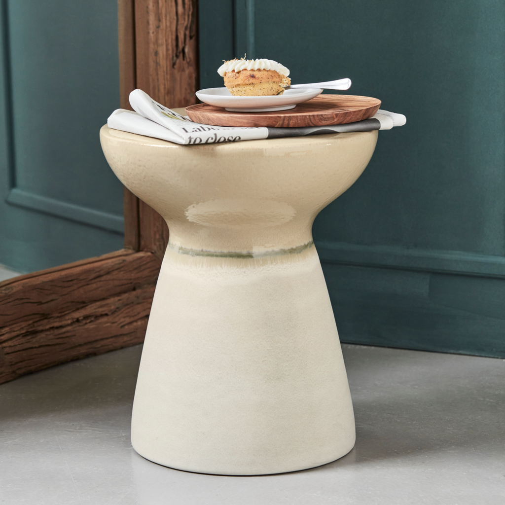 Pablo Sand Ceramic Occasional Table 43cm | Annie Mo's