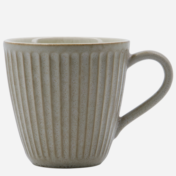 Pleat Large Grey Brown Mug