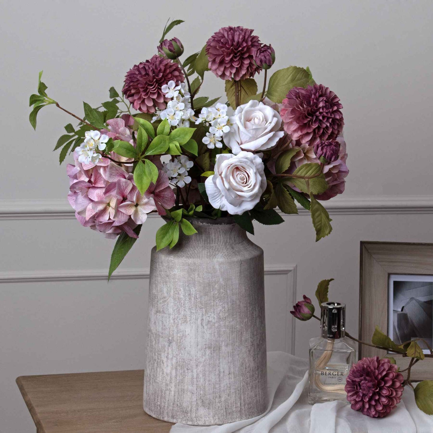 Bloomville Urn Stone Look Vase 31cm-C