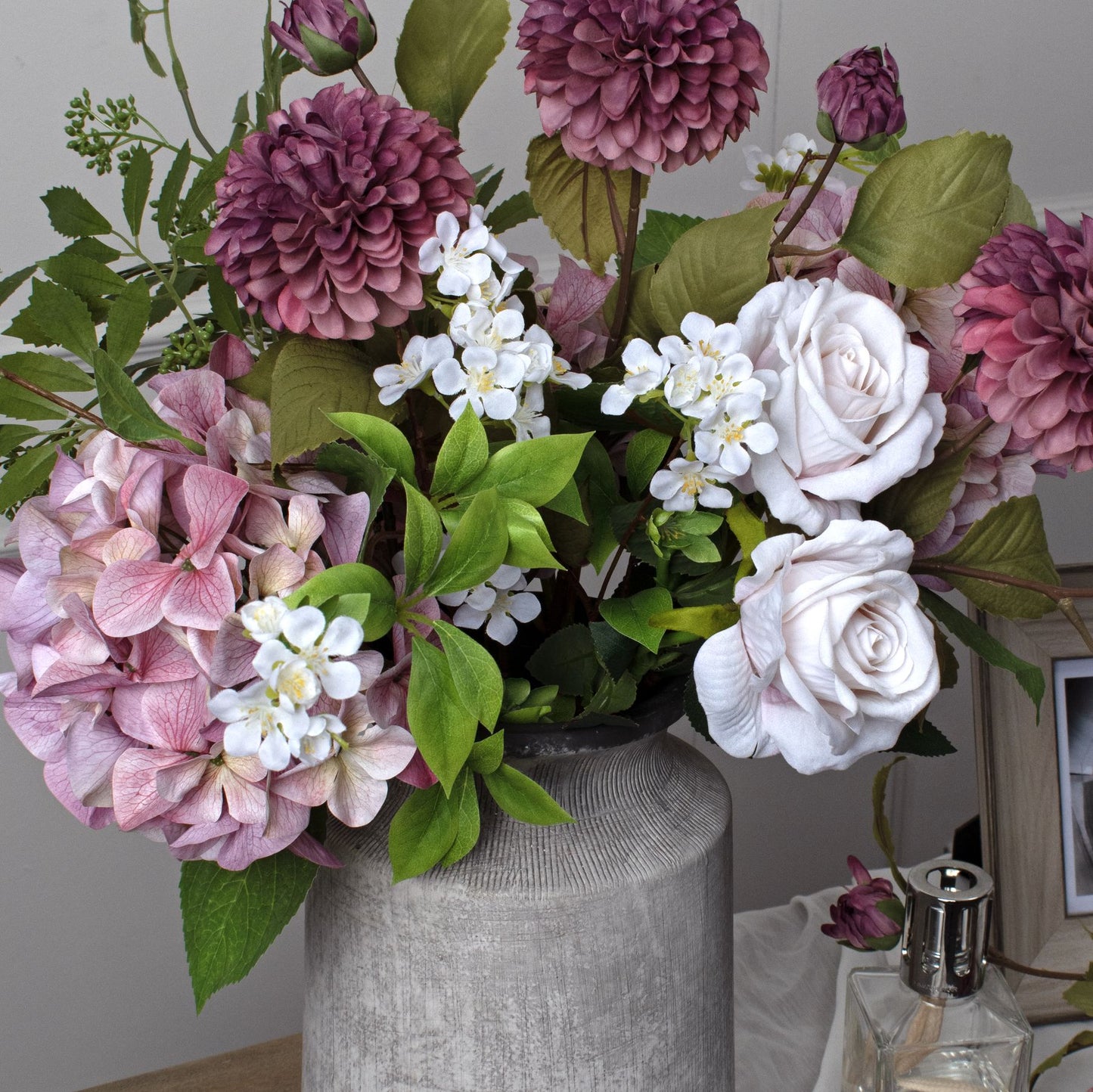 Bloomville Urn Stone Look Vase 31cm