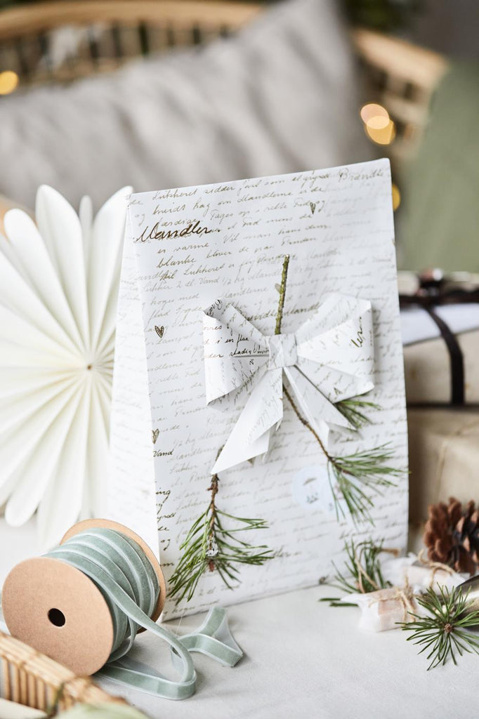 Paper Gift Bags with Writing - Size Choice
