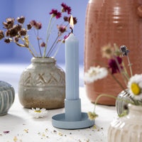 Light Blue Metal Candle Holder for Dinner Candles | Annie Mo's