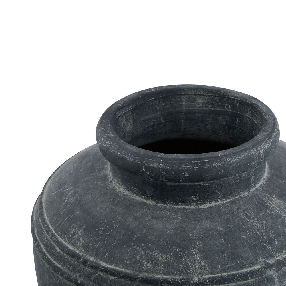 Large Grey Stone Effect Vase 39cm