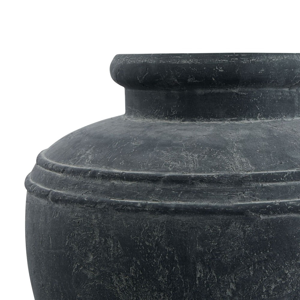 Large Grey Stone Effect Vase 39cm