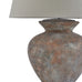 Siena Brown Round Table Lamp With Linen Shade 63cm