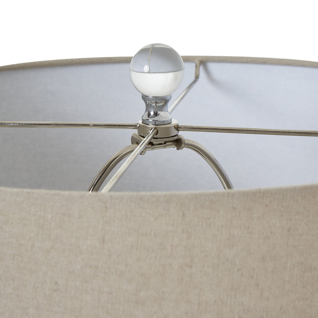 Grey Shadows Table Lamp With Linen Shade 67cm