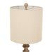 Candlestick Table Lamp With Linen Shade 81cm