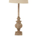 Hiaro Candlestick Table Lamp With Linen Shade 80cm