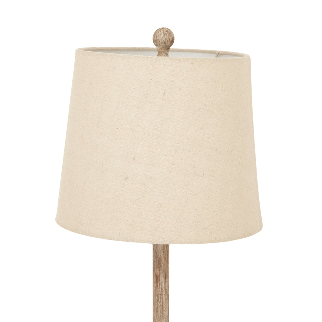 Hiaro Candlestick Table Lamp With Linen Shade 80cm