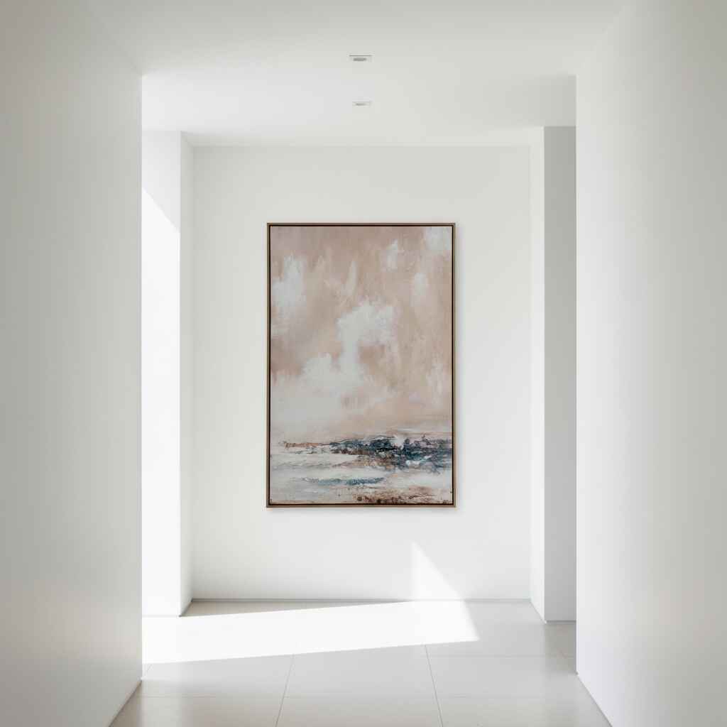 Veydra Hand Painted Canvas In Wood Frame 120cm