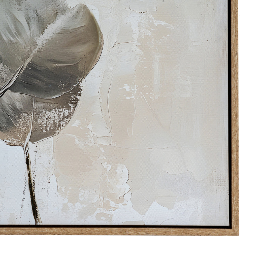 Silvra Hand Painted Canvas In Wood Frame 80cm