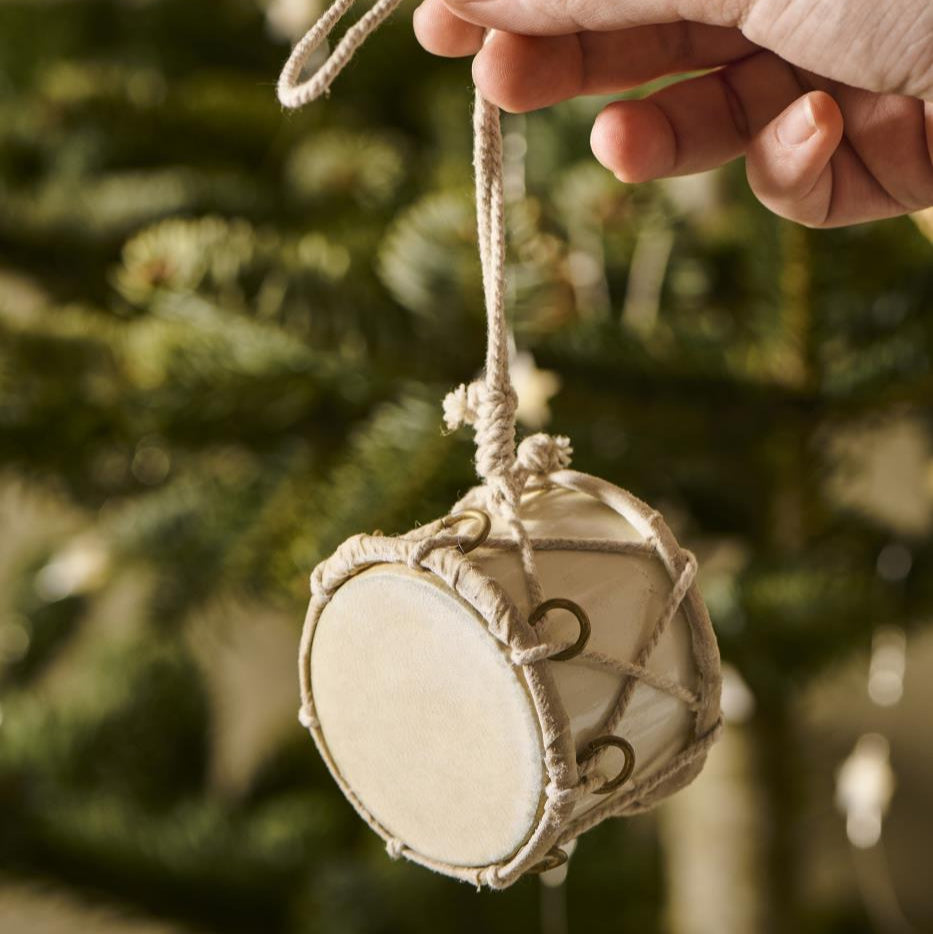 Cream Mini Hanging Drum 5cm | Annie Mo's