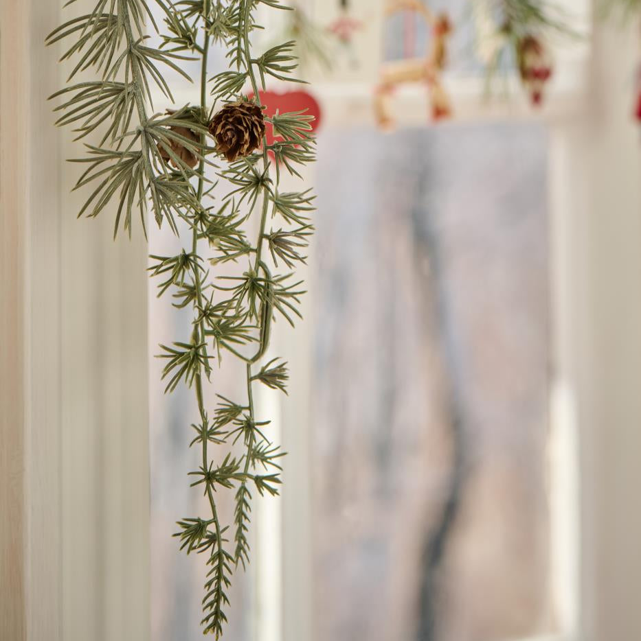 Artificial Cedar Garland with Cones 180cm
