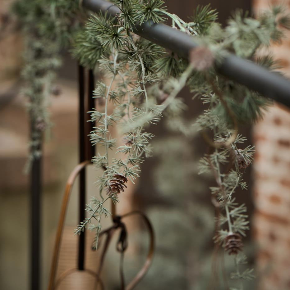 Artificial Cedar Garland with Cones 180cm