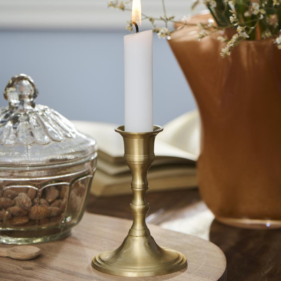Classic Tall Brass Candle Holder for Dinner Candles | Annie Mo's