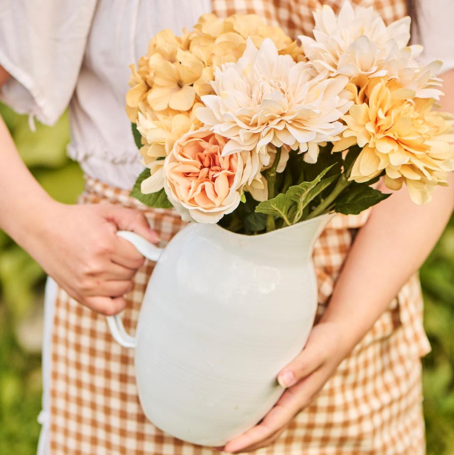 Faux Peony Stem with Flower and Bud 55cm | Annie Mo's B