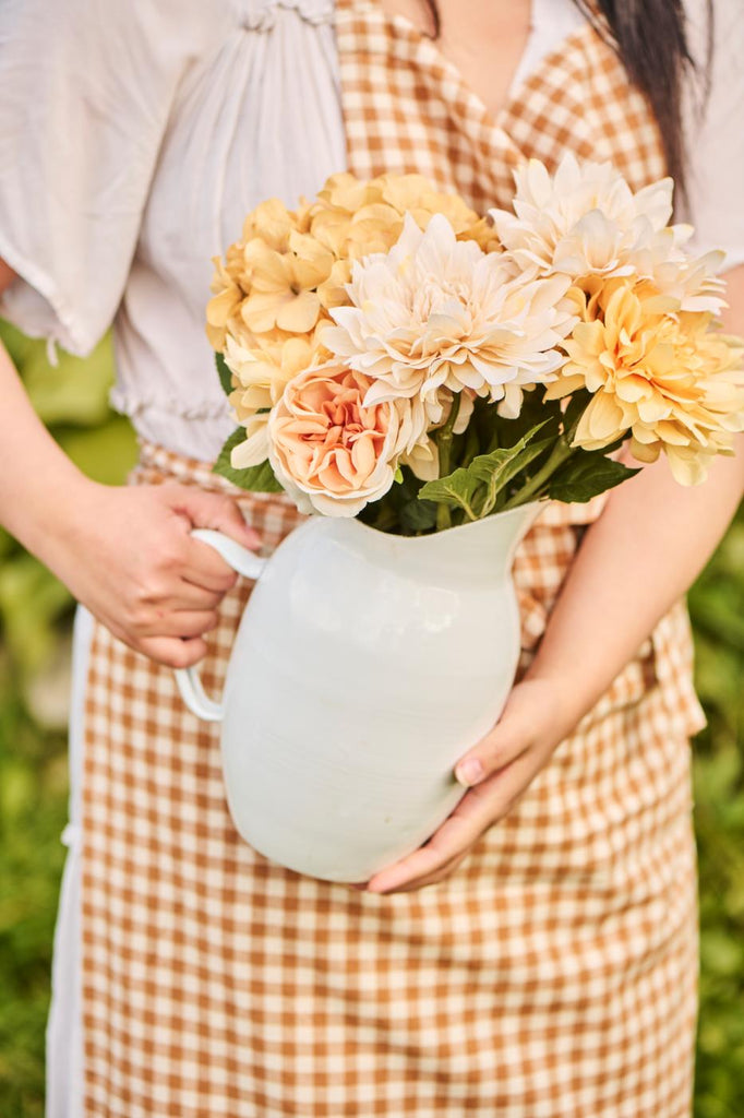 Golden Faux Hydrangea Stem 60cm