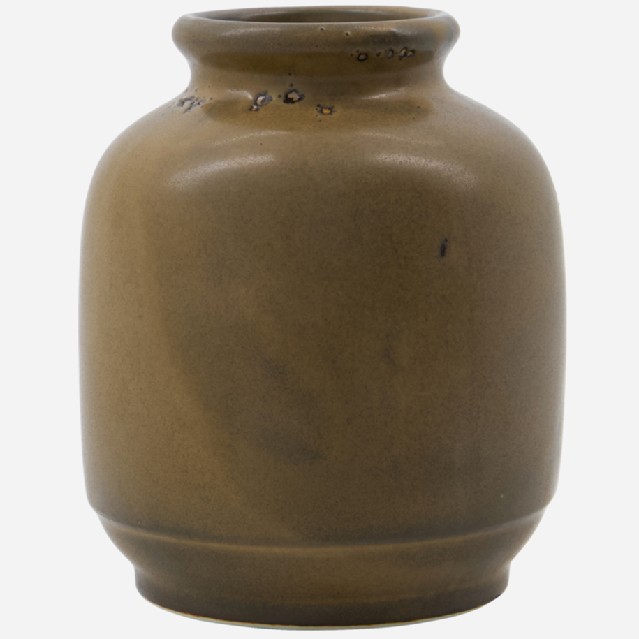 Casa Brown Stoneware Vase 14cm