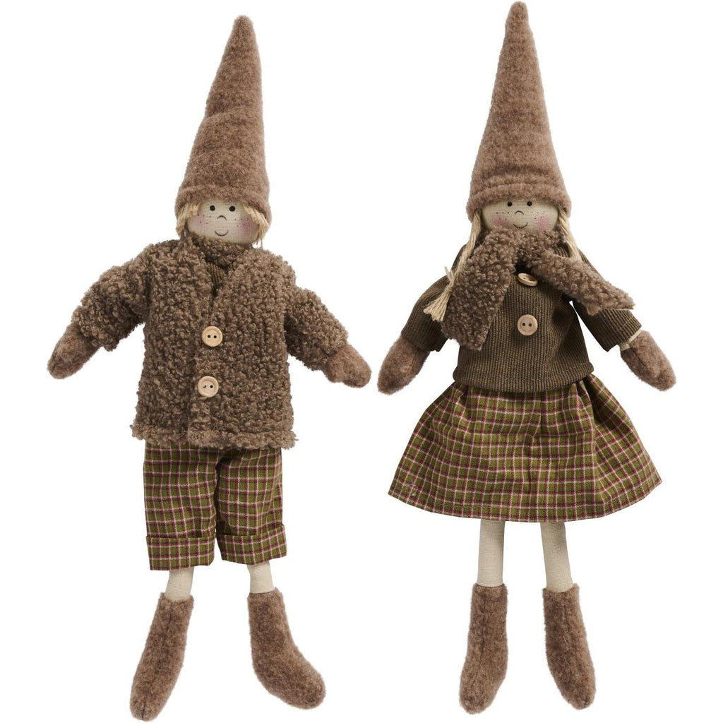 Santa's Helpers Karla and Kalle in Muted Outfits 40cm