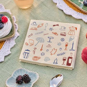 Dolce Vita Paper Napkins - 20 Pieces per Pack | Annie Mo's