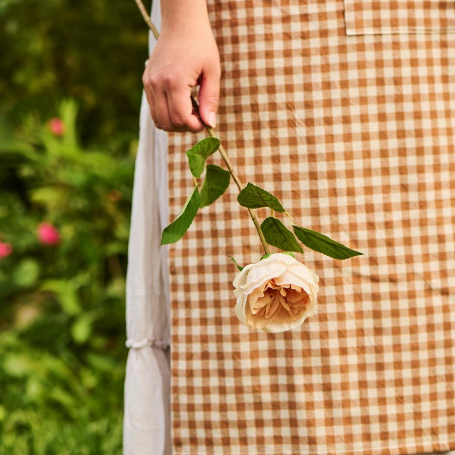 Soft Beige Faux Rose Stem 50cm | Annie Mo's