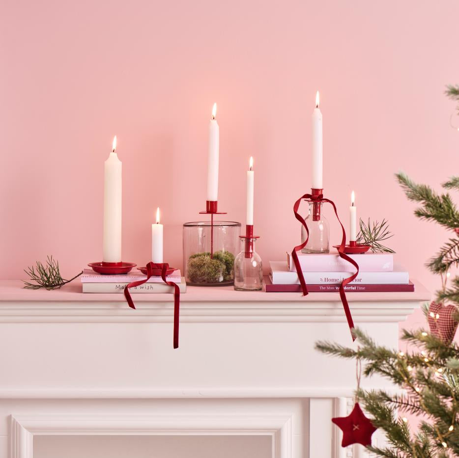 Red Candle Holder to Put in a Bottle 7cm