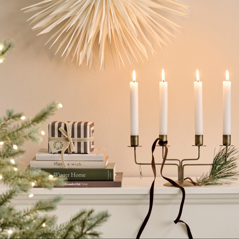 Candle Holder for Four Dinner Candles 28cm