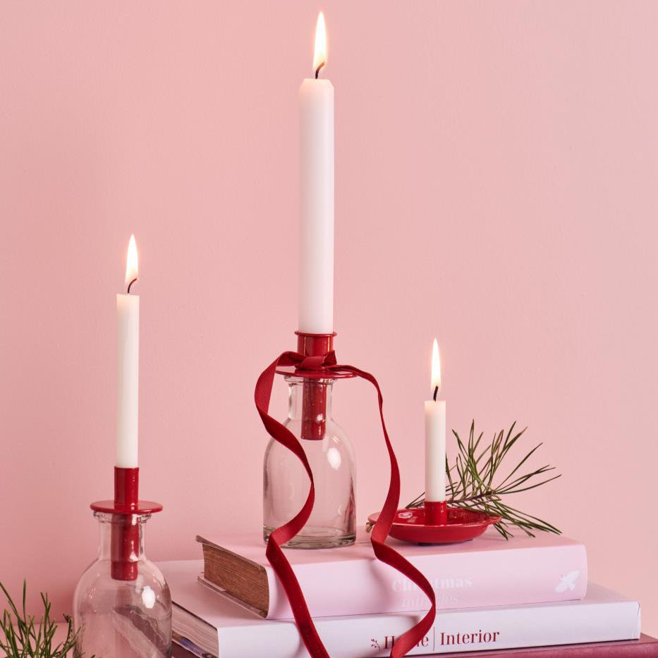 Red Candle Holder to Put in a Bottle 7cm