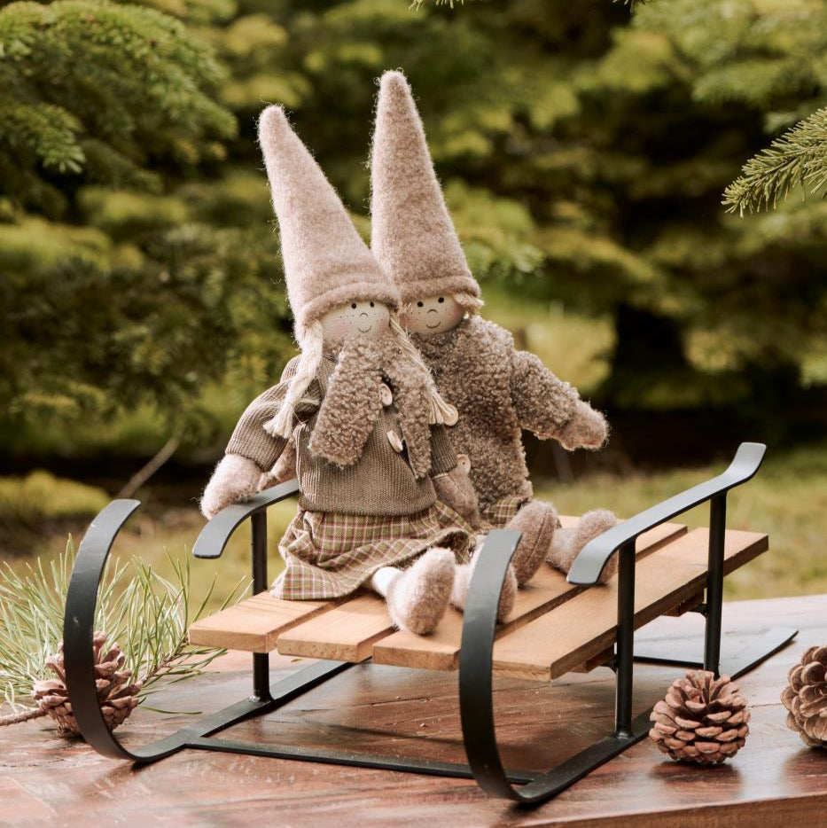 Santa's Helpers Karla and Kalle in Muted Outfits 40cm