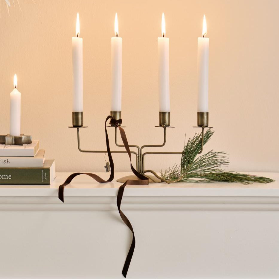 Candle Holder for Four Dinner Candles 28cm