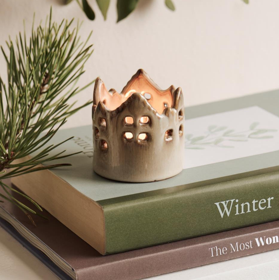 Ceramic Tealight House 6cm