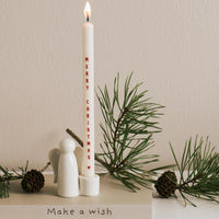 White Ceramic Angel Candle Holder for Taper Candles 7cm