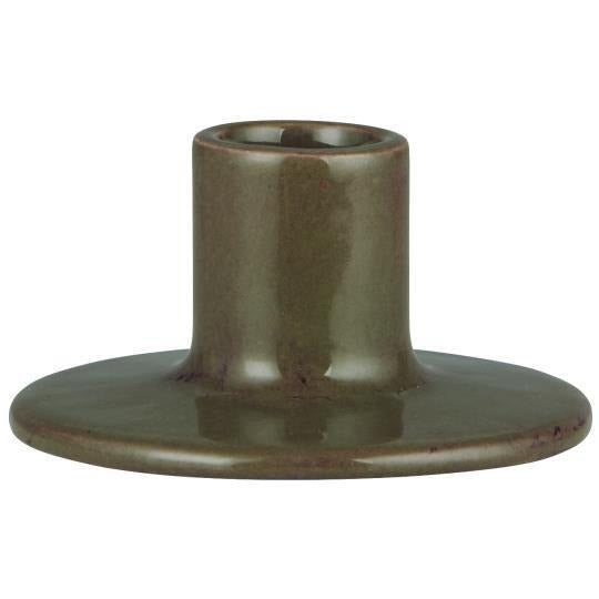 Olive Green Stoneware Candle Holder for Dinner Candles | Annie Mo's