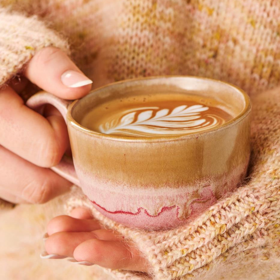 Troas Light Brown and Soft Pink Mug