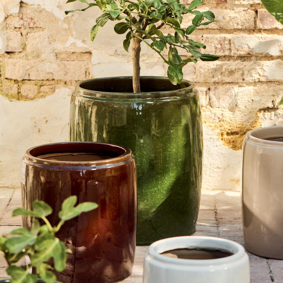 Saigon Olive Green Planters - Size Choice | Annie Mo's d